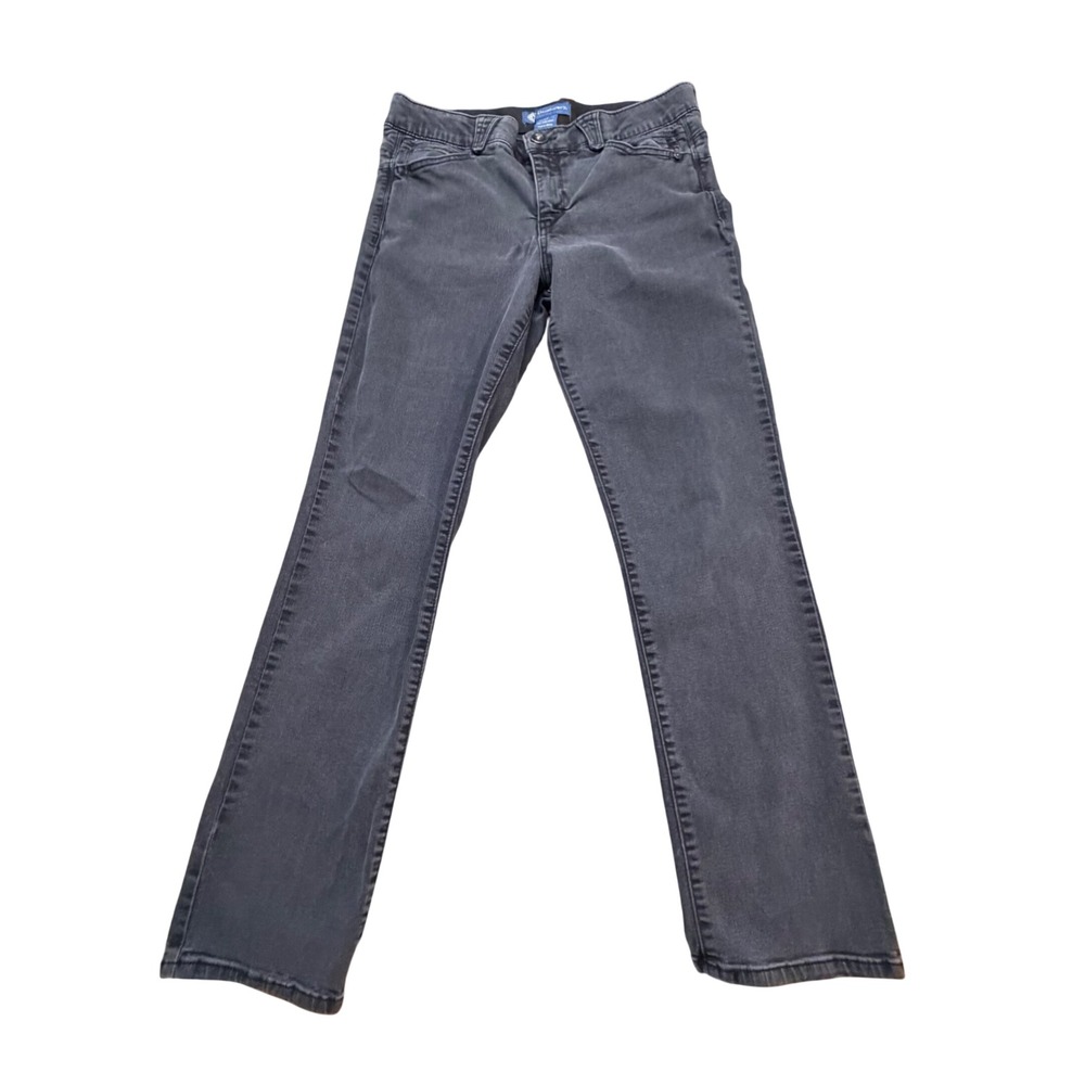Democracy‎ Absolution Straight Leg Jeans Womens 12 Faded Black Stretch Denim